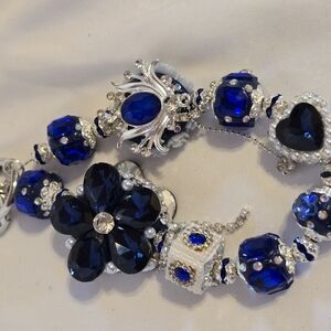 Elegant Blue and Silver Women's Accessory Chain